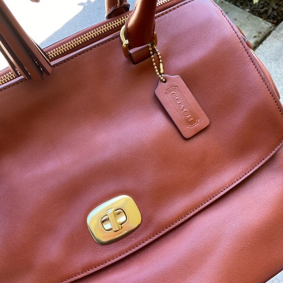 Coach Harper Sable Leather Satchel - Picture 8 of 8